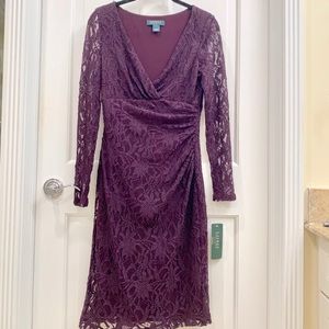 Lauren Ralph Lauren Lace Dress Purple Size 2 NWT